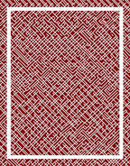 Deep Red Geometric Maze Rug