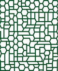 Deep Green Geometric Accordion Assemblage Rug