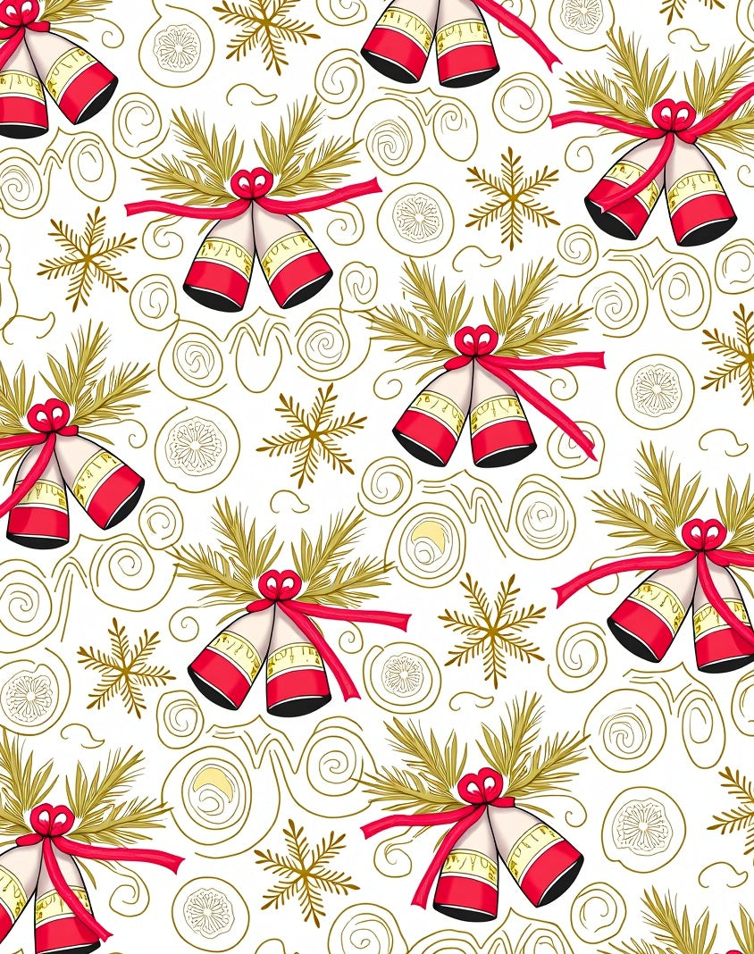 Jingle Bells and Snowflakes Holiday Collection Rug