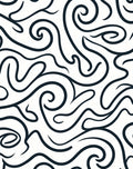 Midnight Swirls Abstract Organic Rug