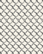 Monochromatic Ink Vine Lattice Rug