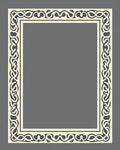 Cream and Charcoal Intertwined Border Rug