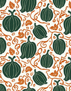 Autumn Squash Vine Motif Rug