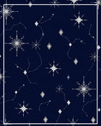 Celestial Night Sky Starburst Diamonds Rug