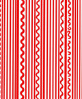 Bold Red Striped Wavy Lines Rug