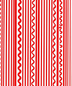 Bold Red Striped Wavy Lines Rug