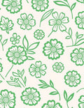 Fresh Green Floral Botanical Spread Rug