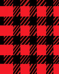 Classic Red Black Buffalo Check Squares Rug