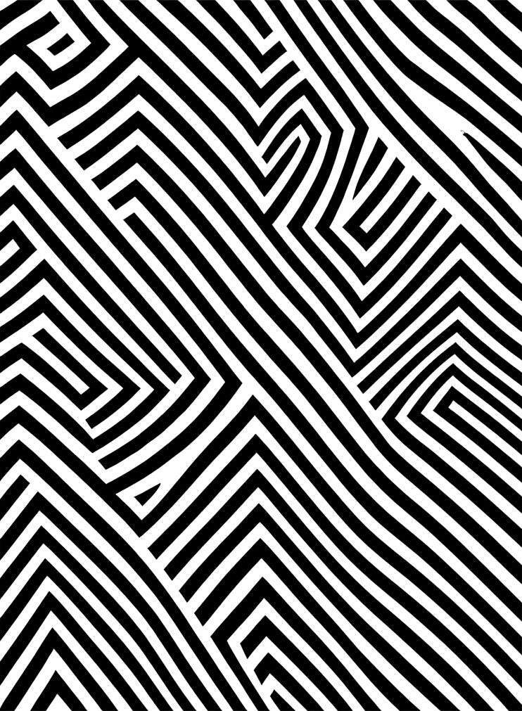 Black white geometric abstract lines Rug