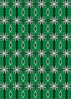 Green Tartan Snowflake Charm Rug