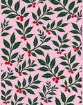 Pink Holly Berry Botanical Rug