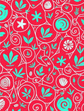 Whimsical Coral Tropical Vine Rug