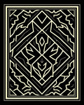Geometric Golden Art Deco Diamond Rug