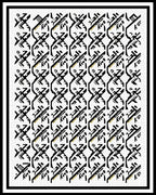 Black White Gold Geometric Overlay Rug