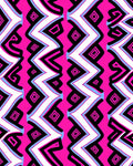 Vibrant Pink Zigzag Diamond Stripe Rug