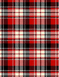Classic Red Black Ivory Plaid Rug