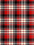 Classic Red Black Ivory Plaid Rug