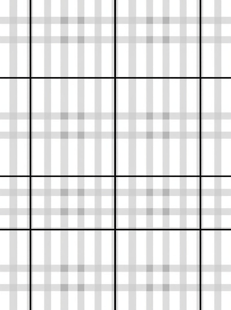 Subtle Gray Tartan Grid Rug