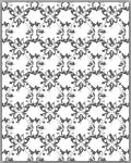 Dark Gray Floral Damask Lattice Rug