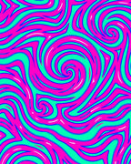 Vibrant Pink Teal Swirl Abstract Rug