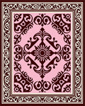 Crimson Baroque Floral Medallion Rug