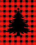 Classic Red Black Buffalo Check Tree Rug