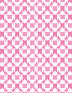 Soft Pink Geometric Square Harmony Rug