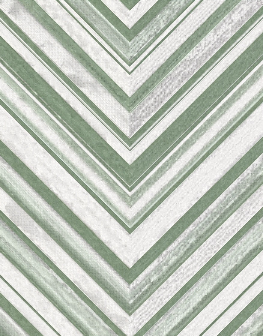 Sage Green Chevron Striped Rug