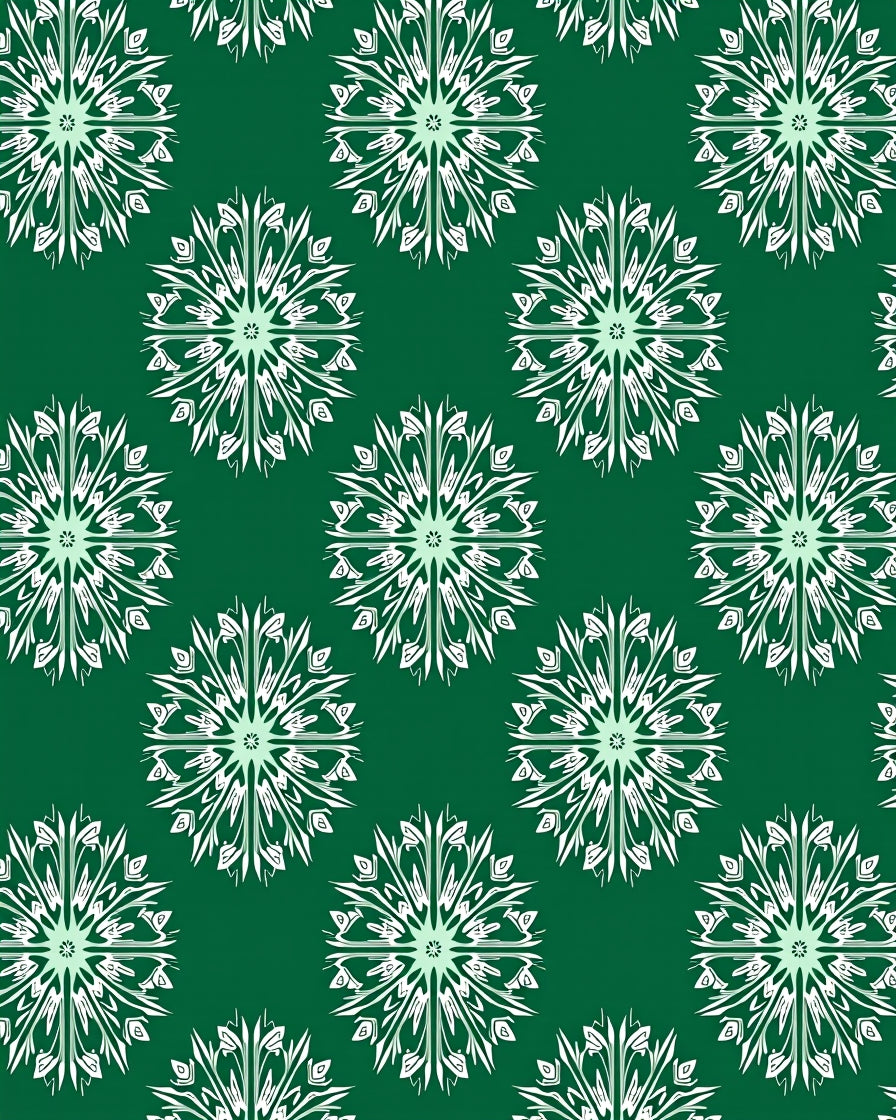 Emerald Starburst Mandala Rug