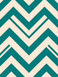Teal Cream Modern Chevron Lines Rug