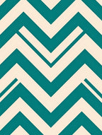 Teal Cream Modern Chevron Lines Rug