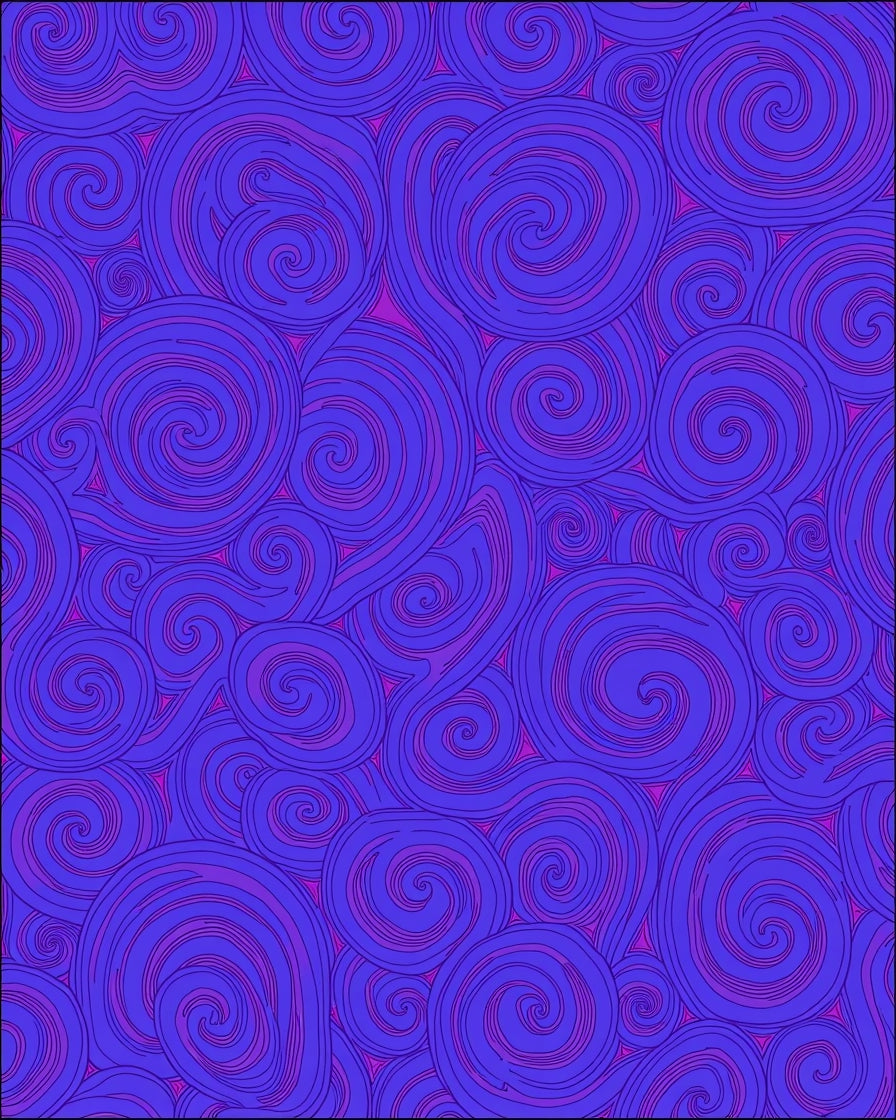 Vibrant Purple Swirl Abstract Rug