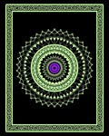 Luminous Purple Mandala Border Rug
