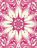 Vibrant Pink Floral Mandala Rug