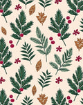 Verdant Fern Coral Berry Collection Rug