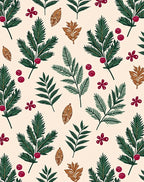 Verdant Fern Coral Berry Collection Rug