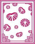 Fuchsia Sunburst Medallion Border Rug
