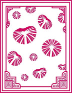 Fuchsia Sunburst Medallion Border Rug