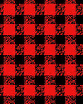 Red Black Circuit Buffalo Check Rug