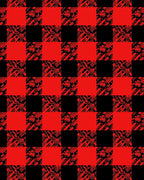 Red Black Circuit Buffalo Check Rug