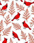 Red Cardinal Branch Repeat Rug