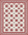 Deep Red Floral Garden Medallion Rug
