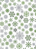 Green Silver Snowflake Array Rug