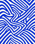 Royal Blue Abstract Intertwined Lines Rug