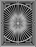 Bold Black Sunburst Geometric Rug