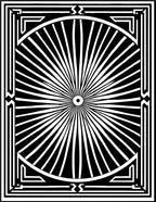 Bold Black Sunburst Geometric Rug