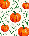 Autumn Pumpkin Vine Swirl Rug