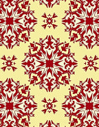 Crimson Mandala Red Floral Arrangement Rug