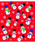 Cheery Snowmen Winter Wonderland Red Rug
