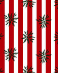 Red White Striped Evergreen Sprig Rug